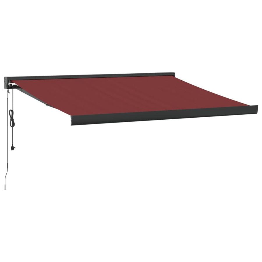 Luifel automatisch uittrekbaar 350x250 cm bordeauxrood