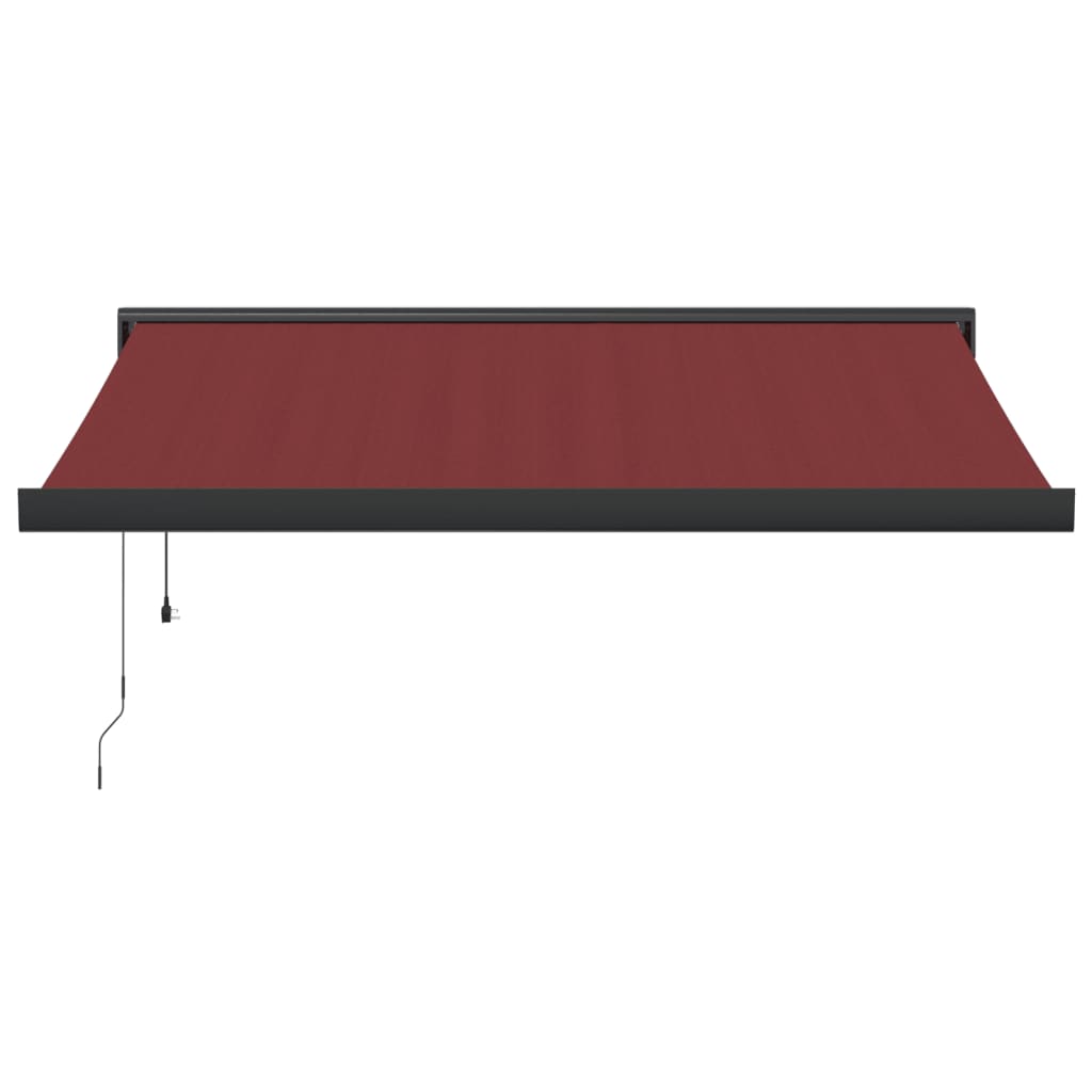 Luifel automatisch uittrekbaar 350x250 cm bordeauxrood