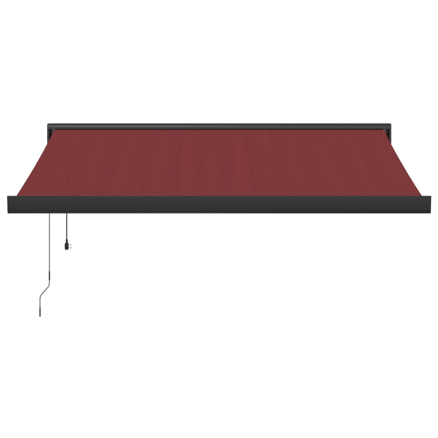Luifel automatisch uittrekbaar 350x250 cm bordeauxrood
