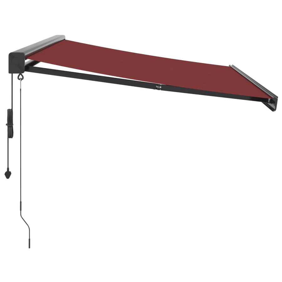 Luifel automatisch uittrekbaar 350x250 cm bordeauxrood