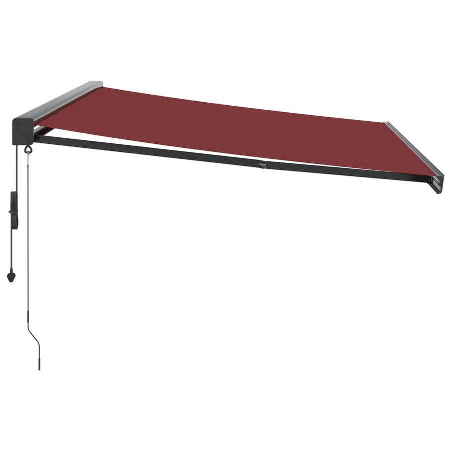 Luifel automatisch uittrekbaar 400x300 cm bordeauxrood