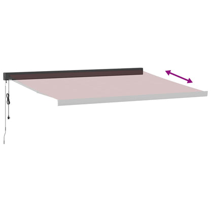 Luifel automatisch uittrekbaar 400x300 cm bordeauxrood