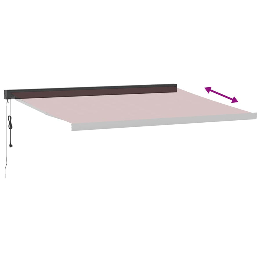 Luifel automatisch uittrekbaar 400x300 cm bordeauxrood