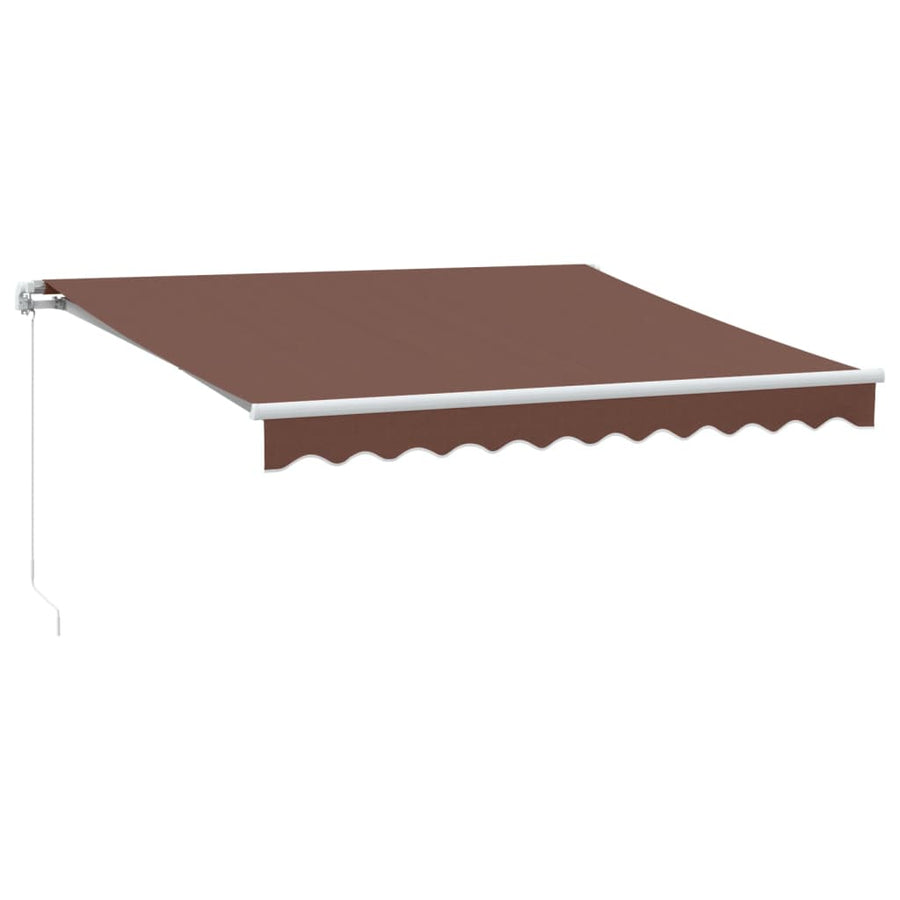 Luifel handmatig uittrekbaar met LED's 300x250 cm bruin