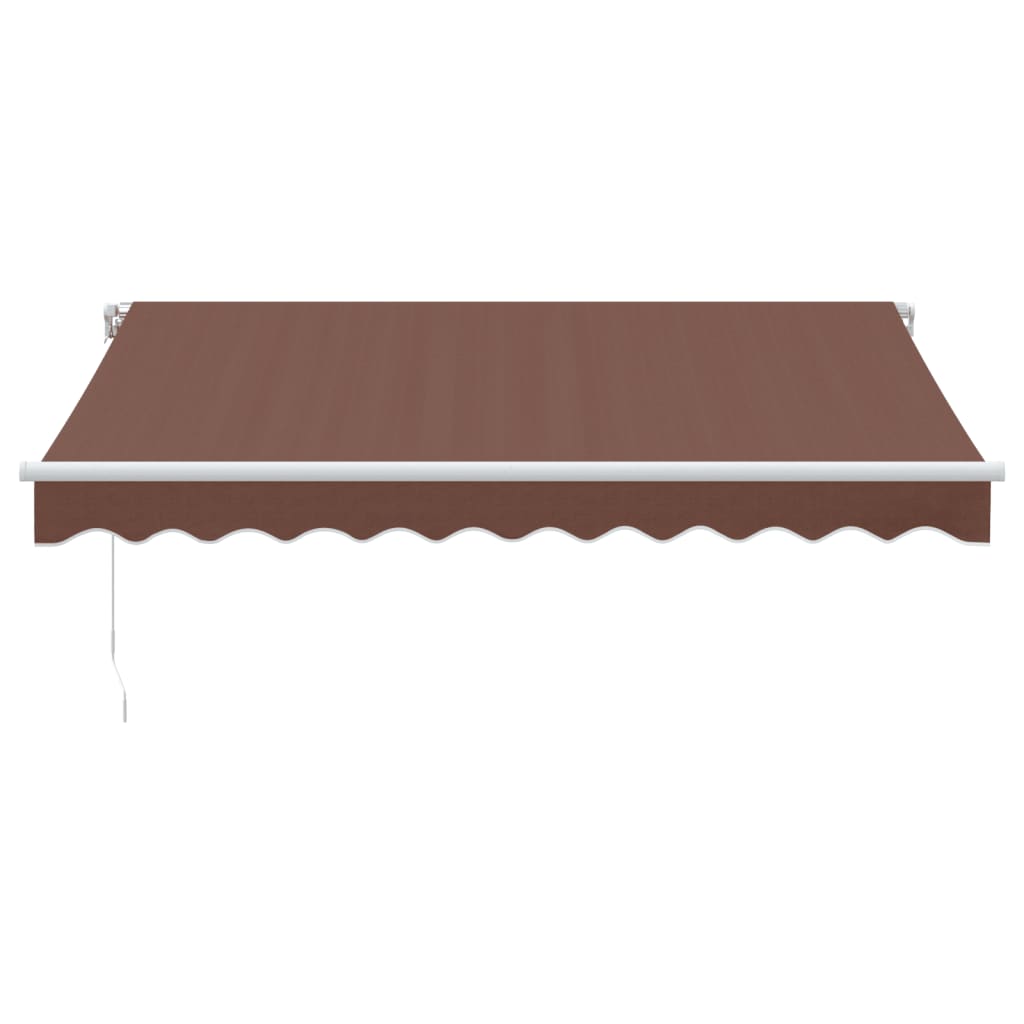 Luifel handmatig uittrekbaar met LED's 300x250 cm bruin
