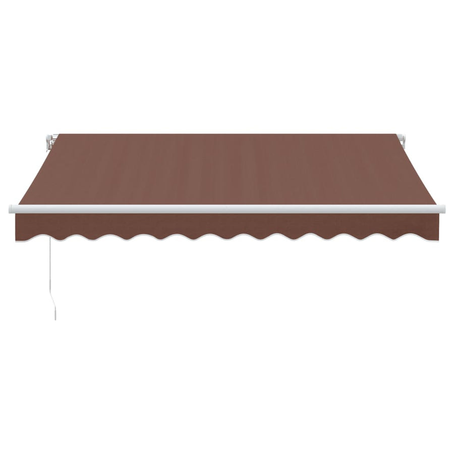 Luifel handmatig uittrekbaar met LED's 300x250 cm bruin