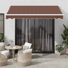 Automatic retractable awning 300x250 cm brown