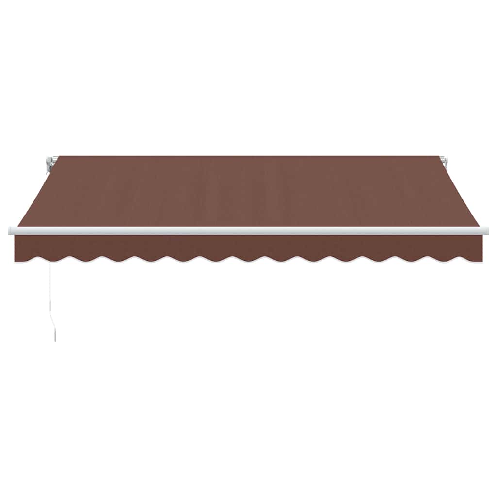Luifel handmatig uittrekbaar met LED 350x250 cm bruin