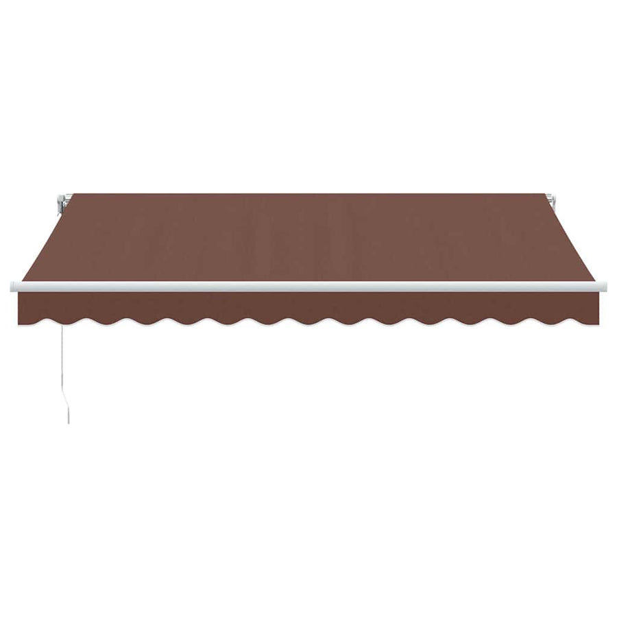 Luifel handmatig uittrekbaar met LED 350x250 cm bruin