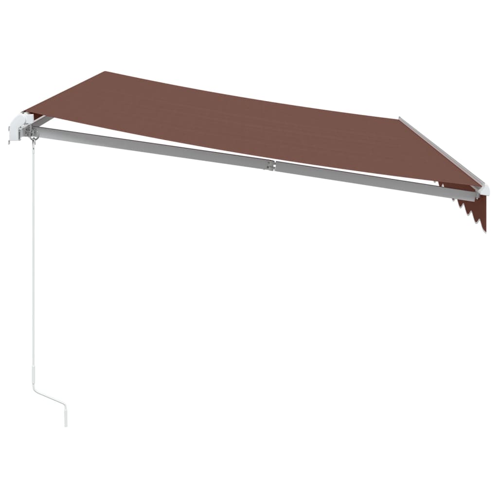 Luifel handmatig uittrekbaar met LED 350x250 cm bruin