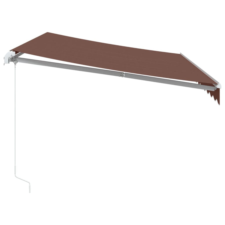 Luifel handmatig uittrekbaar met LED 350x250 cm bruin