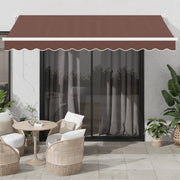 Uittrekbare luifel 350x250 cm bruin met LED