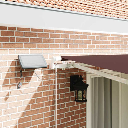 Luifel Handmatig Uittrekbaar Met Led Bruin 400 x 300 cm