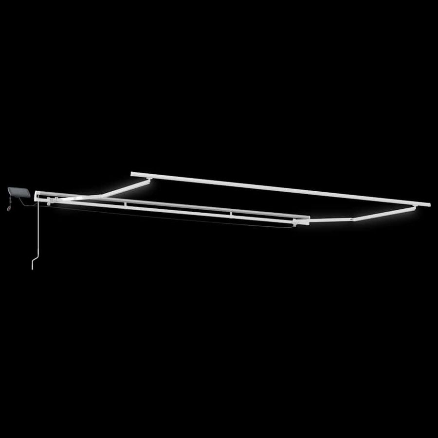 Luifel Handmatig Uittrekbaar Met Led Bruin 400 x 300 cm
