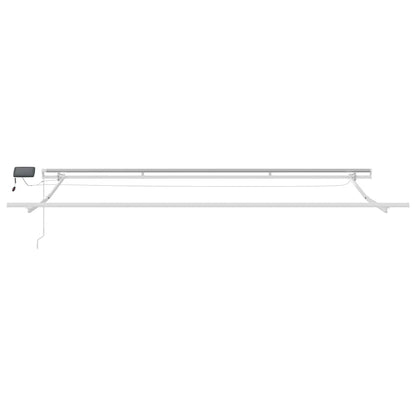Luifel handmatig uittrekbaar met LED 450x300 cm bruin