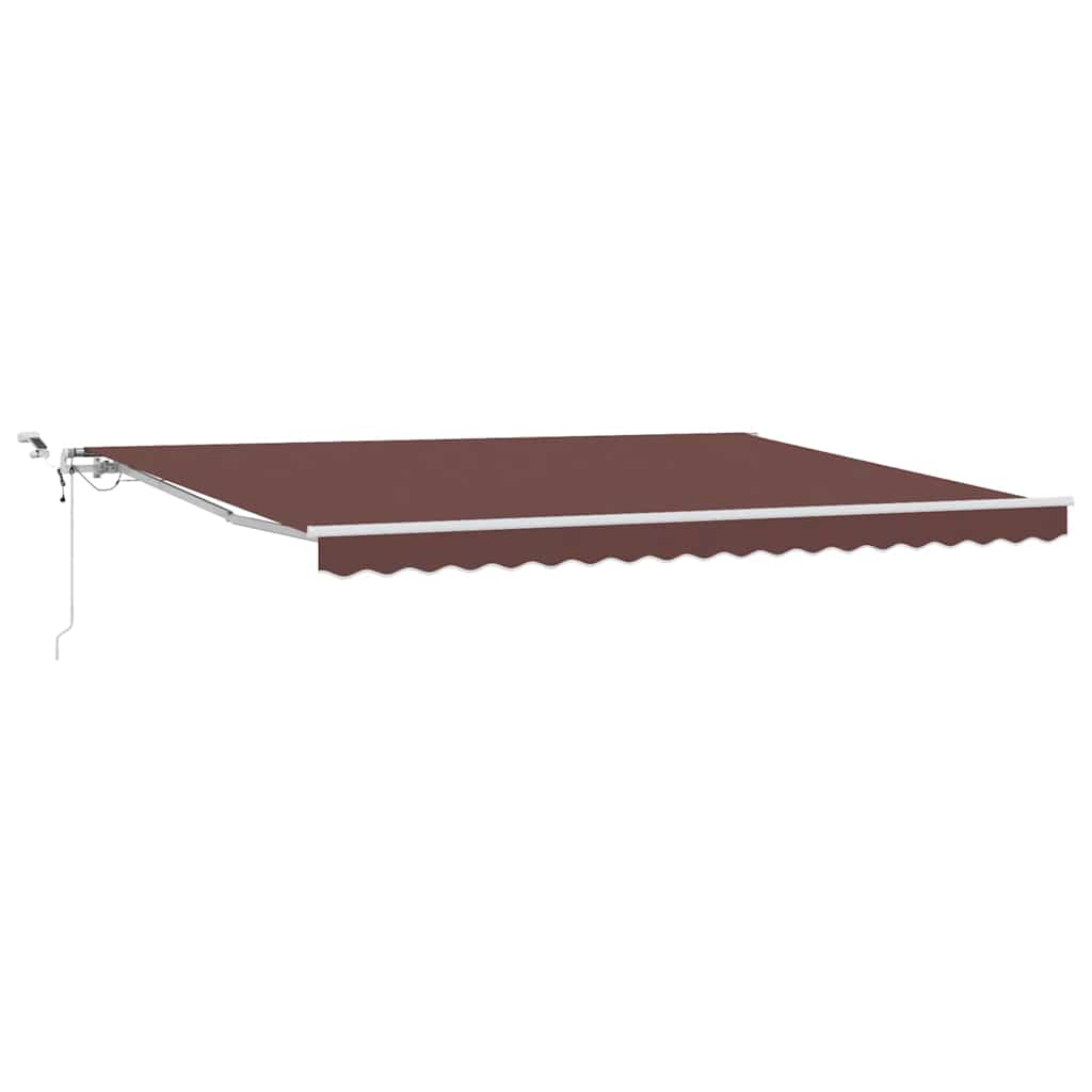 Luifel automatisch uittrekbaar met LED 450x300 cm bruin