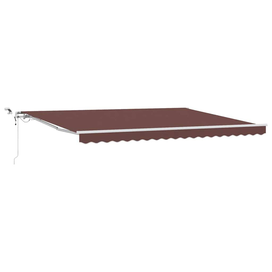 Luifel automatisch uittrekbaar met LED 450x300 cm bruin