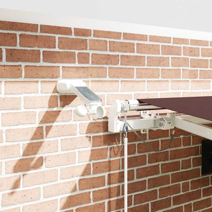 Luifel automatisch uittrekbaar met LED 450x300 cm bruin