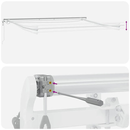 Luifel automatisch uittrekbaar met LED 450x300 cm bruin