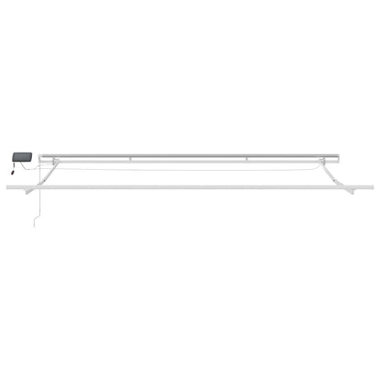 Luifel handmatig uittrekbaar met LED 500x300 cm bruin