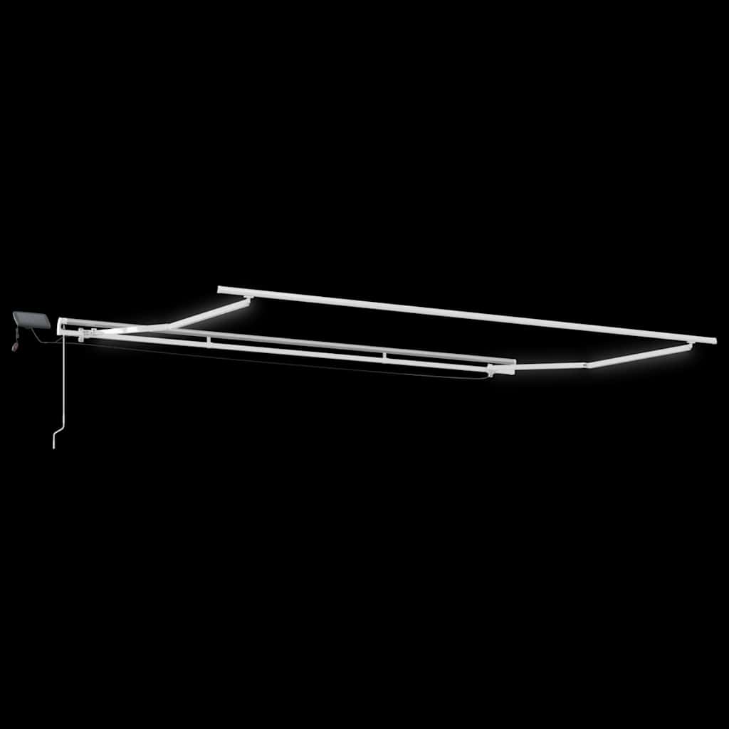 Luifel handmatig uittrekbaar met LED 500x300 cm bruin