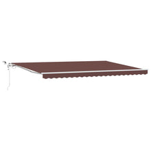 Luifel automatisch uittrekbaar met LED 500x300 cm bruin