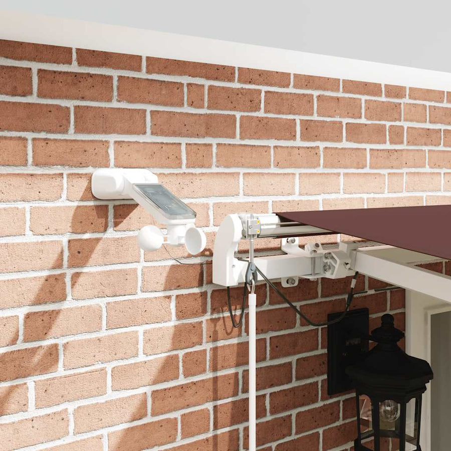Luifel automatisch uittrekbaar met LED 500x300 cm bruin