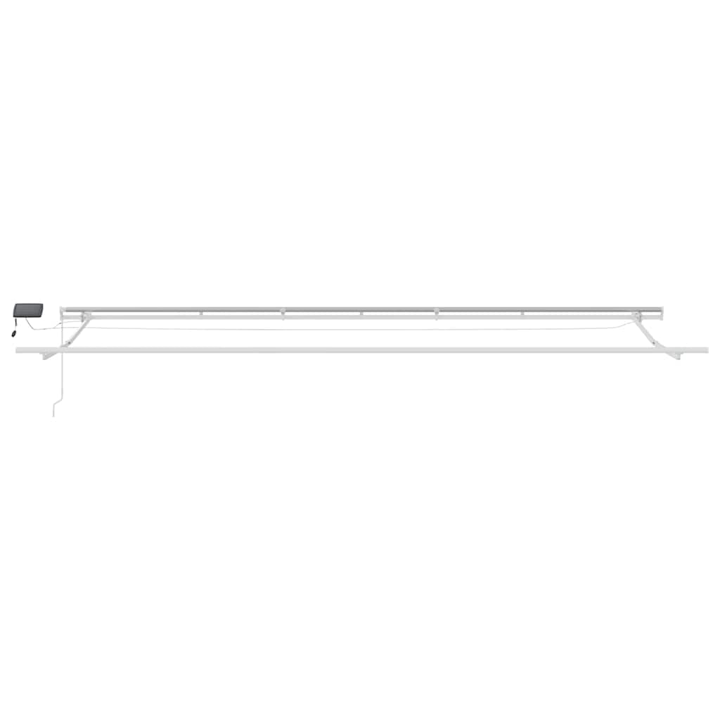 Luifel handmatig uittrekbaar met LED 600x300 cm bruin