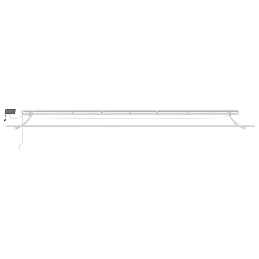 Luifel handmatig uittrekbaar met LED 600x300 cm bruin