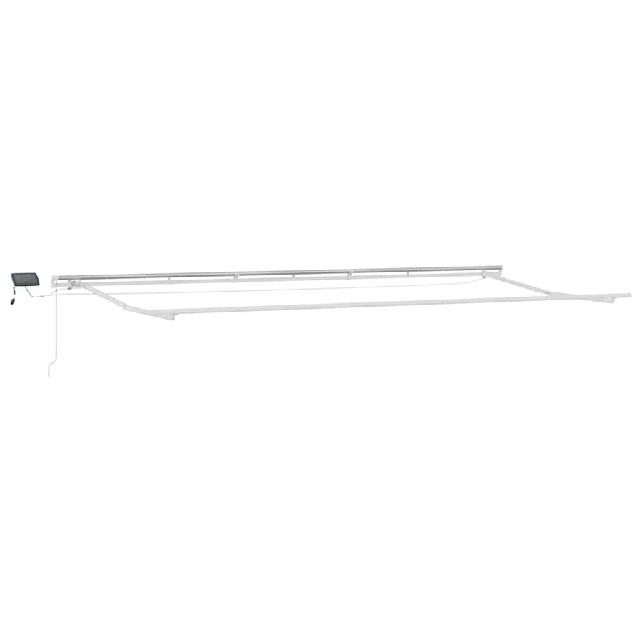 Luifel handmatig uittrekbaar met LED 600x300 cm bruin
