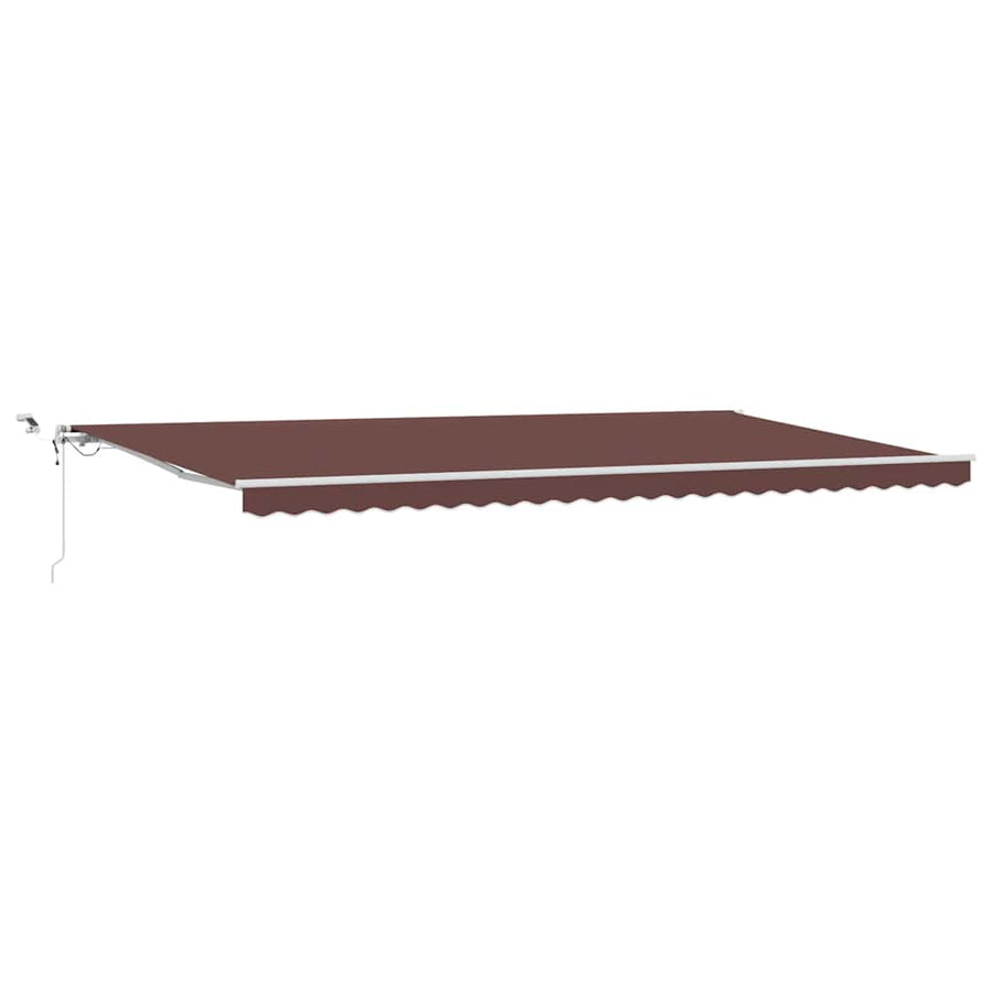 Luifel automatisch uittrekbaar met LED 600x300 cm bruin