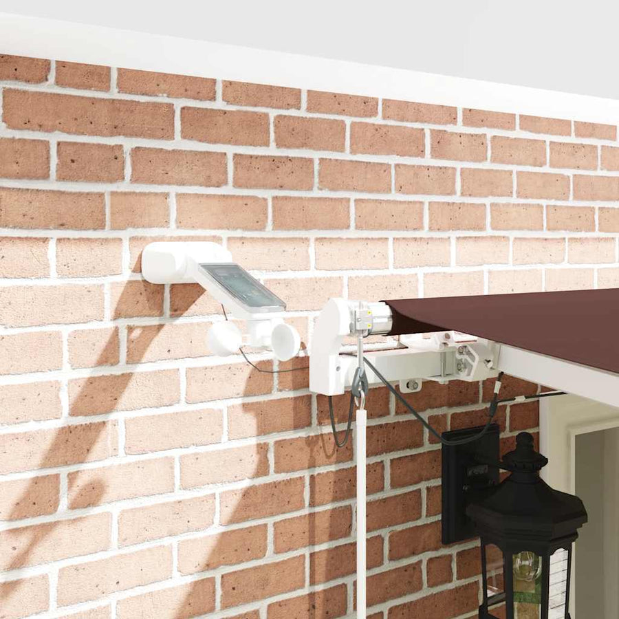 Luifel automatisch uittrekbaar met LED 600x300 cm bruin