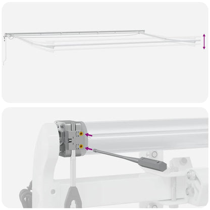 Luifel automatisch uittrekbaar met LED 600x300 cm bruin