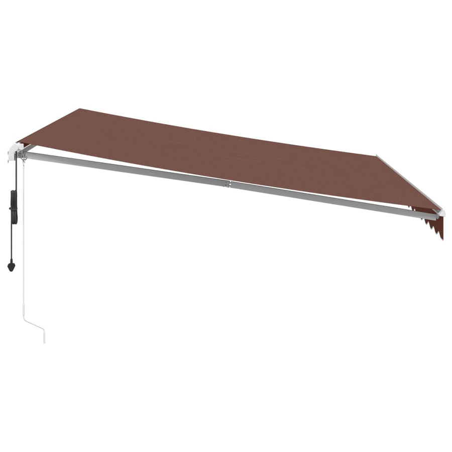 Luifel automatisch uittrekbaar 400x350 cm bruin