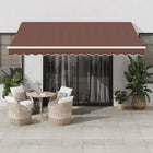 Automatic retractable awning 400x350 cm brown