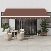 Luifel 450x350 cm bruin LED