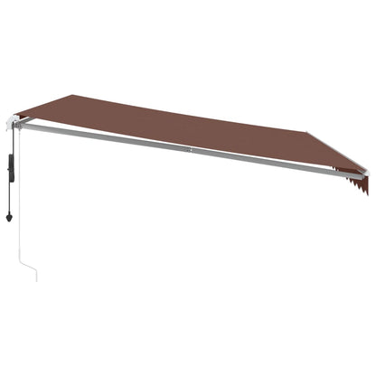 Luifel automatisch uittrekbaar 450x350 cm bruin
