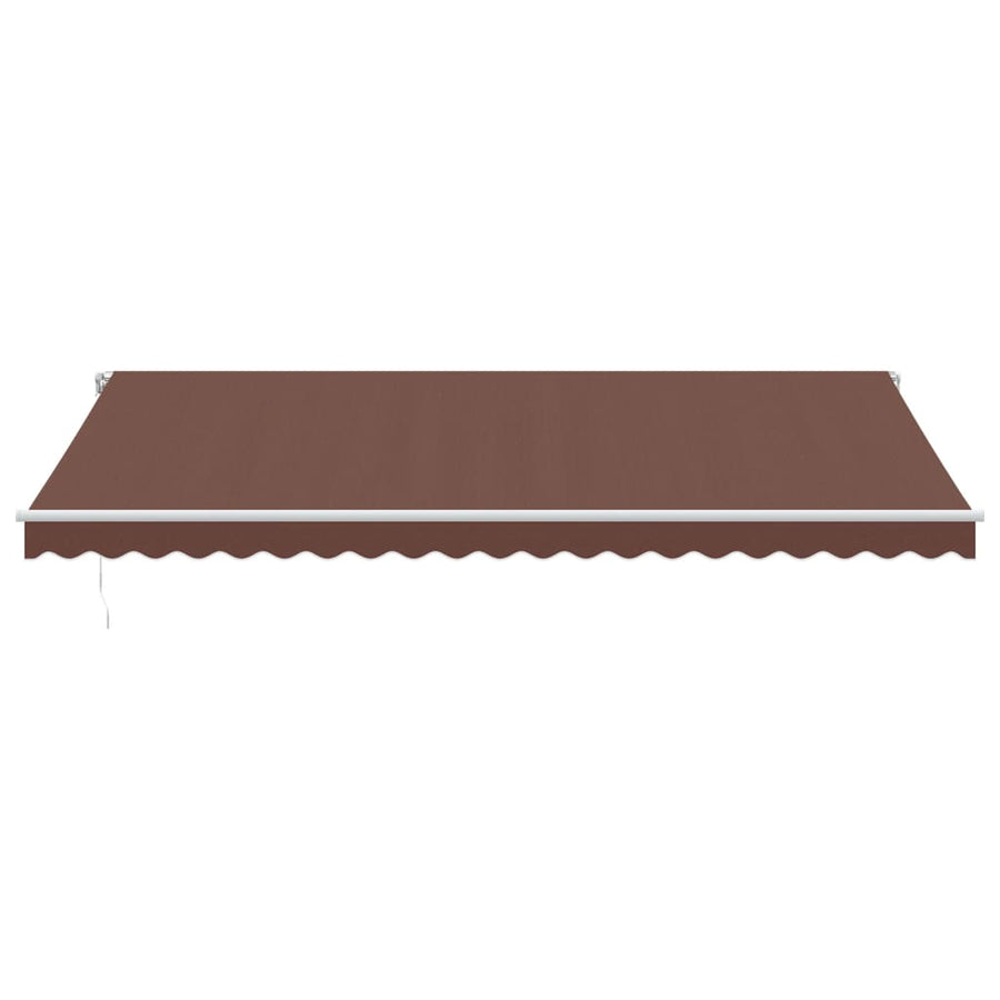 Luifel handmatig uittrekbaar met LED 500x350 cm bruin