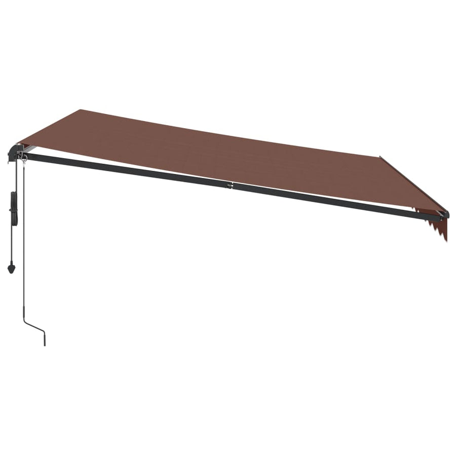Luifel automatisch uittrekbaar 400x350 cm bruin