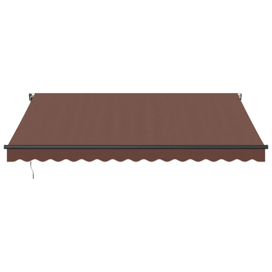 Luifel automatisch uittrekbaar met LED's 400x350 cm bruin