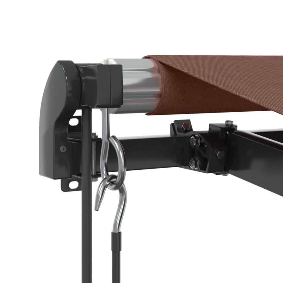 Luifel automatisch uittrekbaar met LED's 400x350 cm bruin