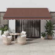 Luifel 400x350 cm bruin met LED