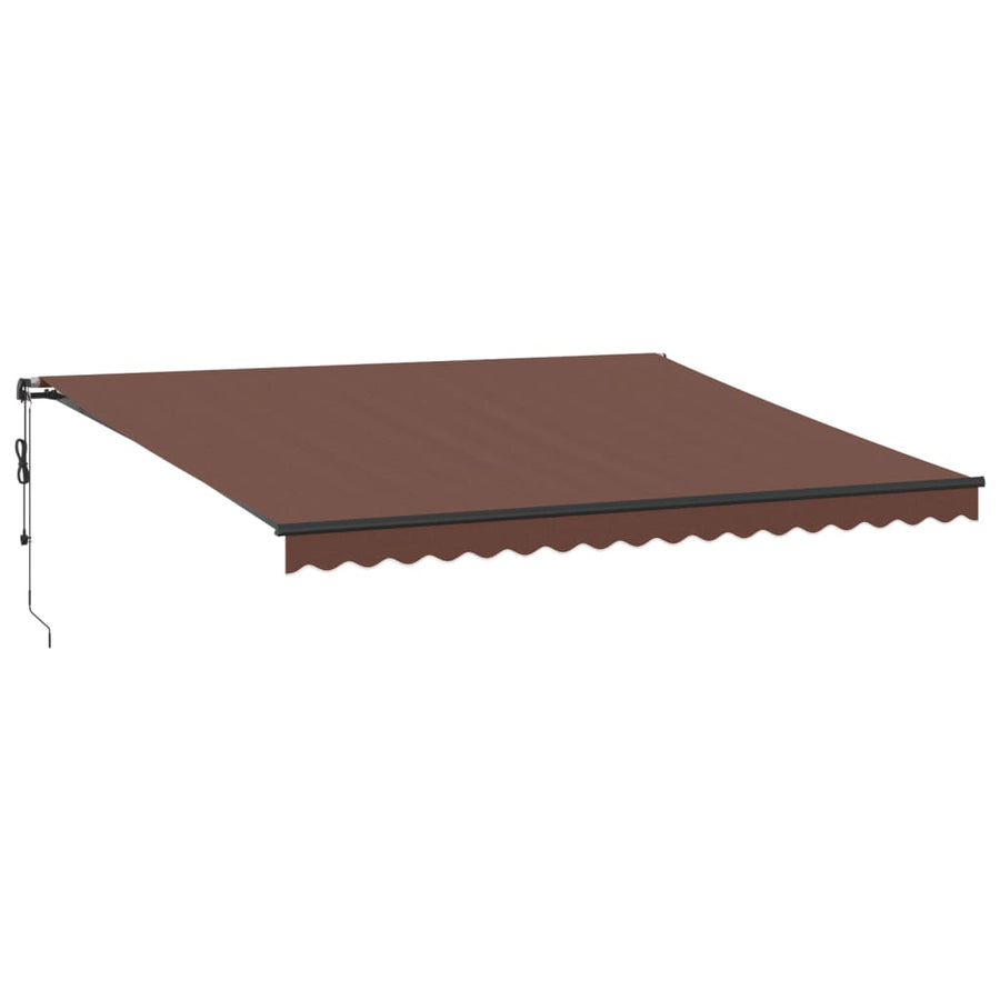 Luifel automatisch uittrekbaar met LED's 450x350 cm bruin