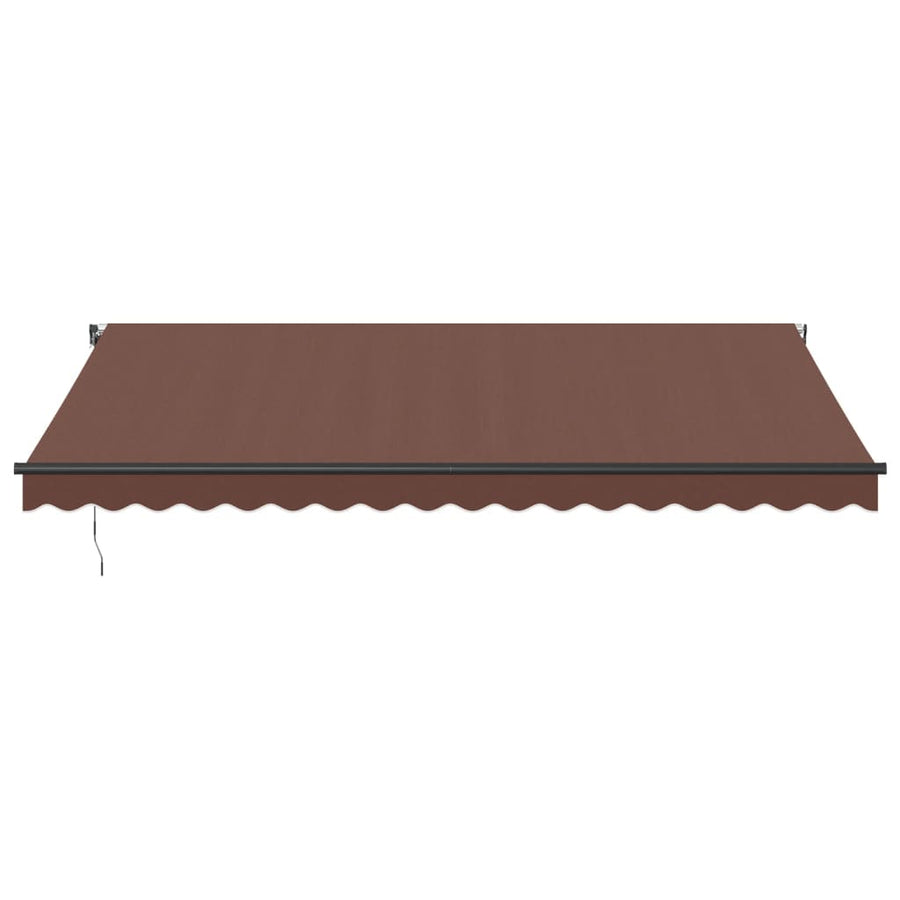 Luifel automatisch uittrekbaar met LED's 450x350 cm bruin