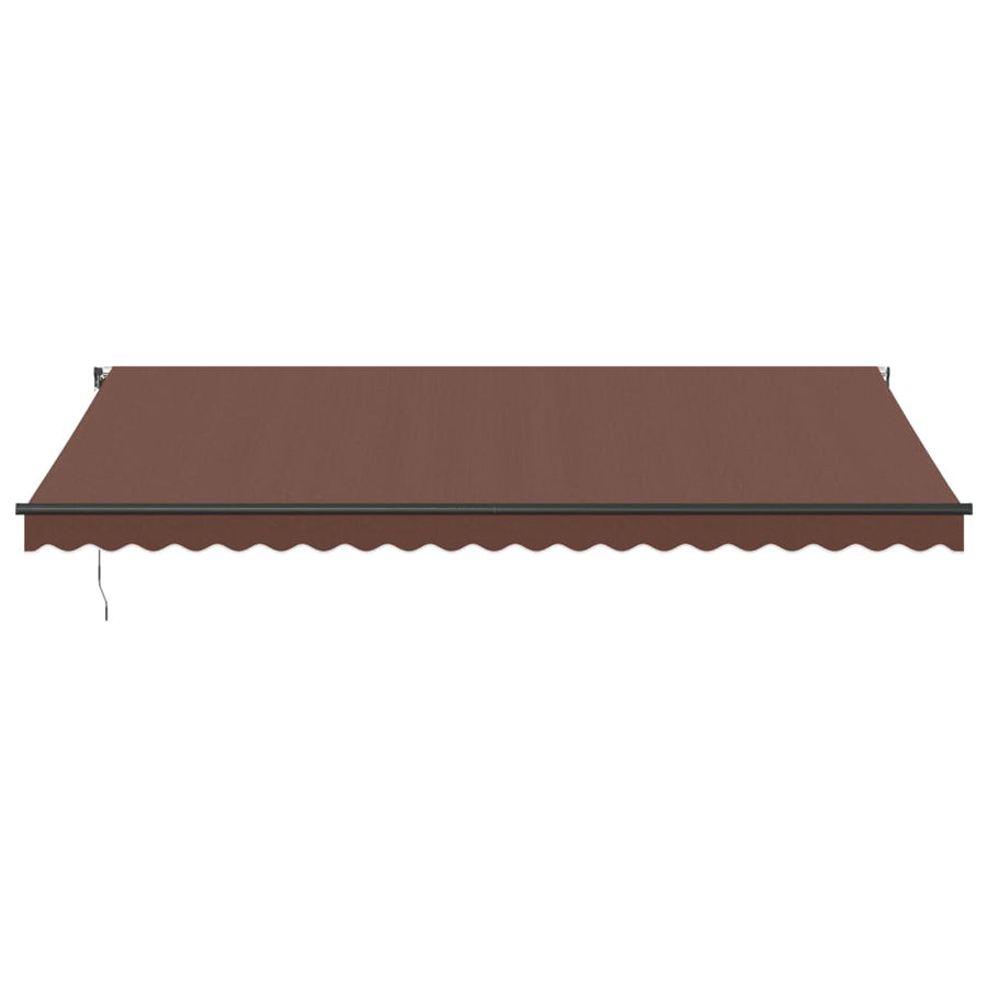 Luifel automatisch uittrekbaar met LED's 500x350 cm bruin