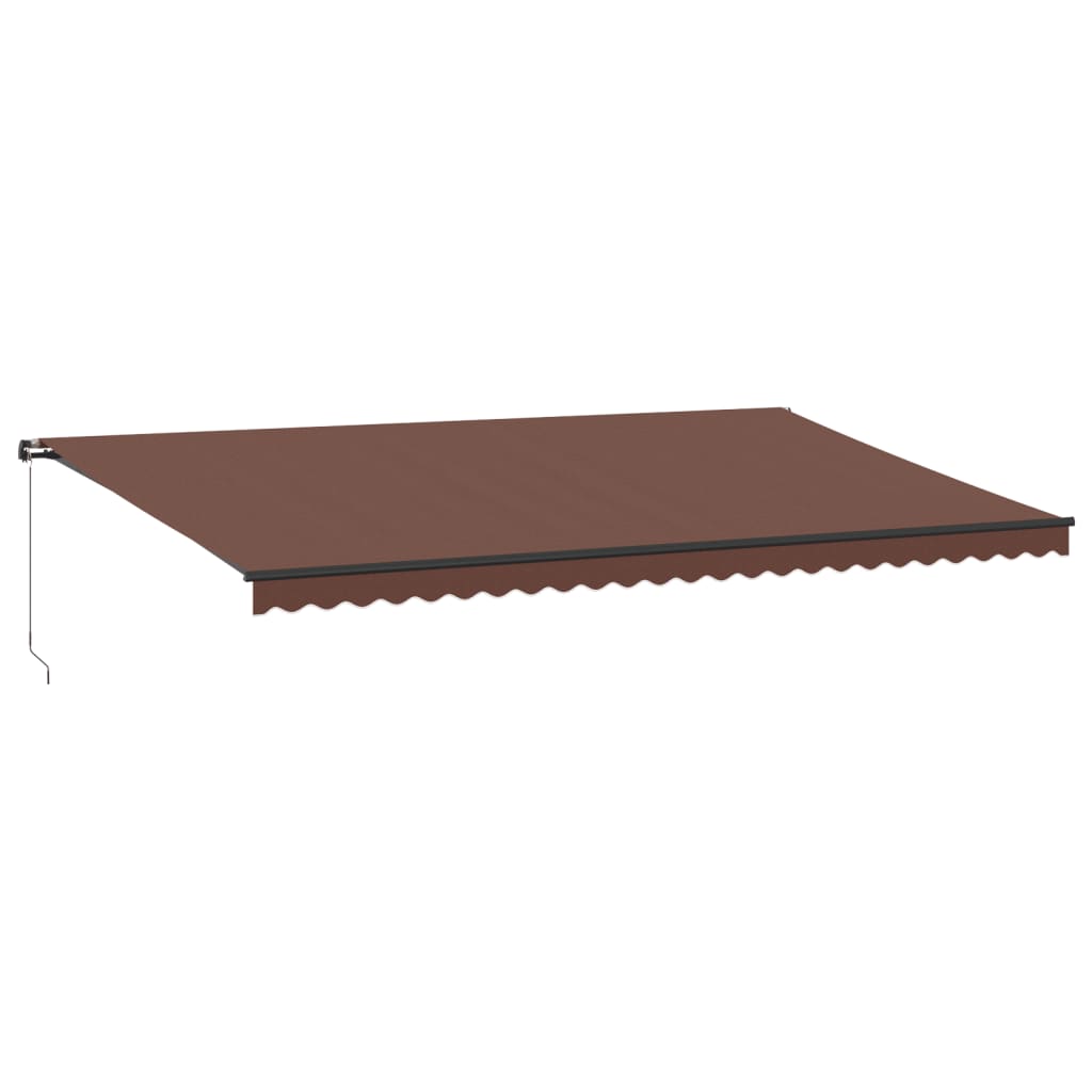 Luifel Handmatig Uittrekbaar Met Led's Bruin 600 x 350 cm