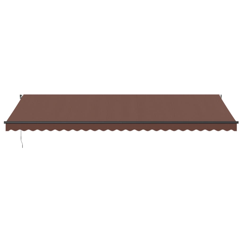 Luifel Handmatig Uittrekbaar Met Led's Bruin 600 x 350 cm