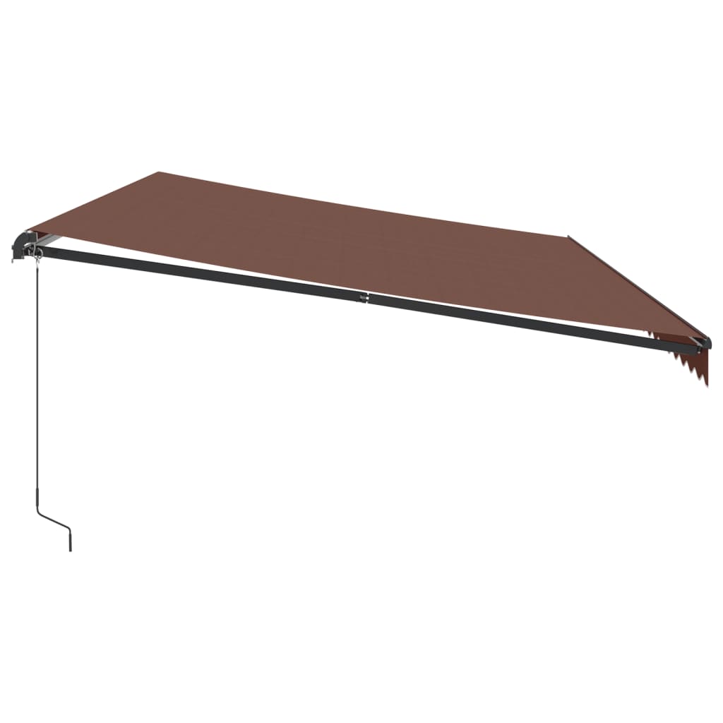Luifel Handmatig Uittrekbaar Met Led's Bruin 600 x 350 cm