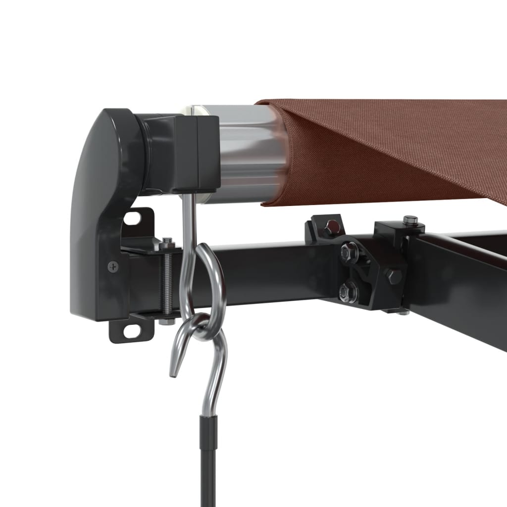 Luifel Handmatig Uittrekbaar Met Led's Bruin 600 x 350 cm
