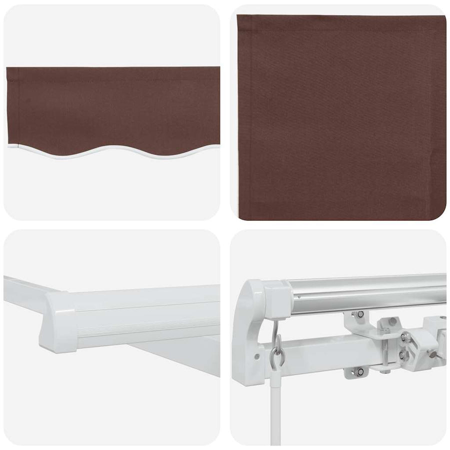 Luifel handmatig uittrekbaar 600x300 cm bruin